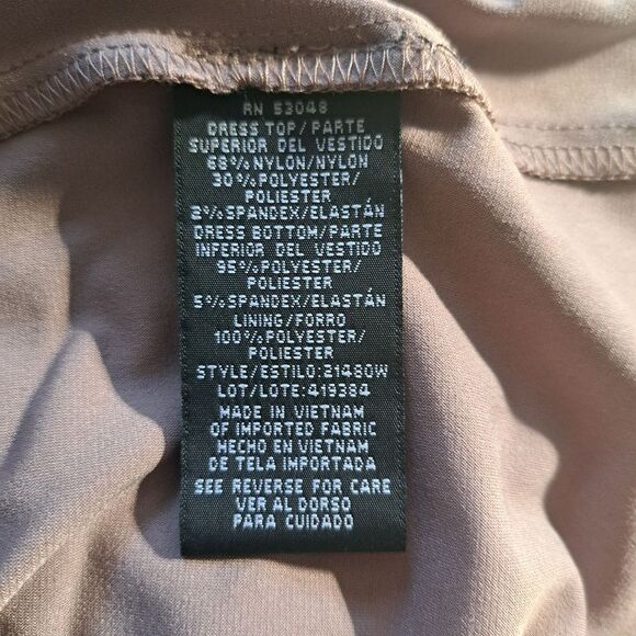 Nightway NW Elegant Sequined Halter Neck Party Maxi Plus Size Dress 16W Taupe NW - Picture 4 of 14